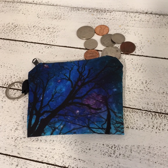Midnight Spooky Forest Galaxy Coin Purse - Picture 2 of 6
